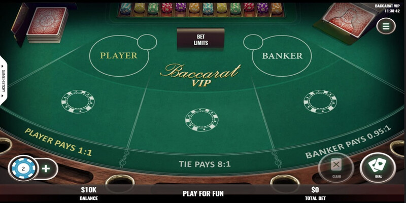 Bạn click để chọn bàn chơi Baccarat Xin88 phù hợp